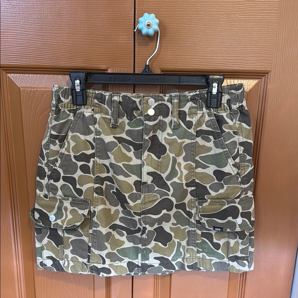 Vans Brown Tan Cargo Mini Skirt